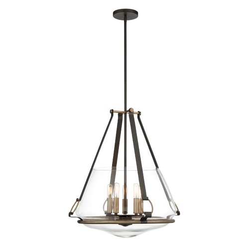 Eden Valley 5-Light Convertible Pendant in Iron & Gold by Minka Lavery