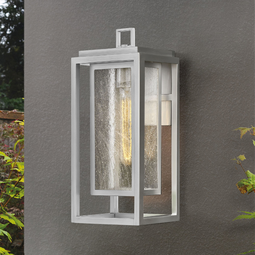 Republic 16-Inch Satin Nickel LED Outdoor Wall Light by Hinkley Lighting