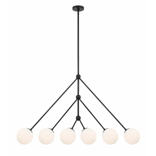 Omni 6-Light Chandelier in Matte Black by Crystorama Lighting