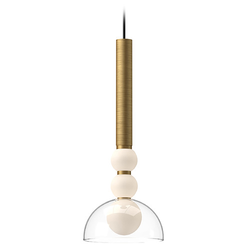 Kuzco Lighting Rise Brushed Gold LED Mini Pendant by Kuzco Lighting PD30502-BG/CL