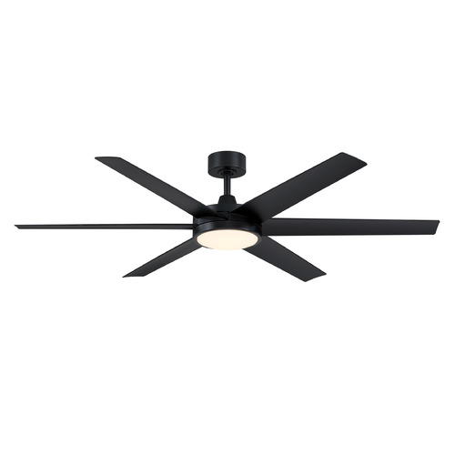 Fanimation Fans Brawn Black LED Ceiling Fan with Light by Fanimation Fans FPD6605BL