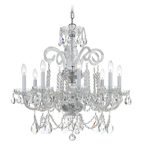 Crystorama Lighting Traditional Crystal Polished Chrome Crystal Chandelier