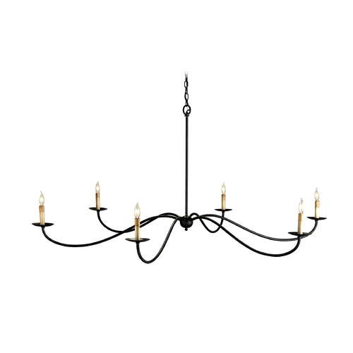 Saxon Chandelier in Zanzibar Black by Currey & Company