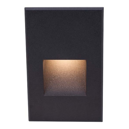 Black LED Recessed Step Light with White LED by WAC Lighting
