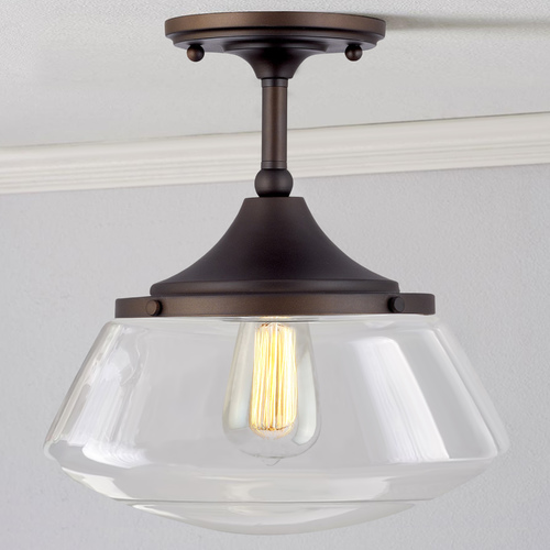 Capital Lighting Schoolhouse Semi-Flush Mount in Burnished Bronze by Capital Lighting 3533BB-134