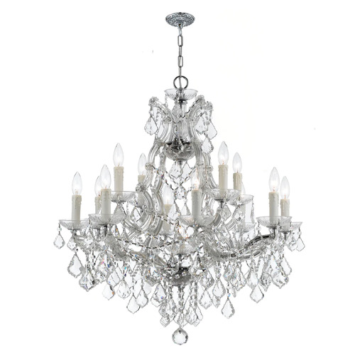 Crystorama Lighting Maria Theresa 29-Inch Chandelier in Chrome by Crystorama Lighting 4412-CH-CL-MWP