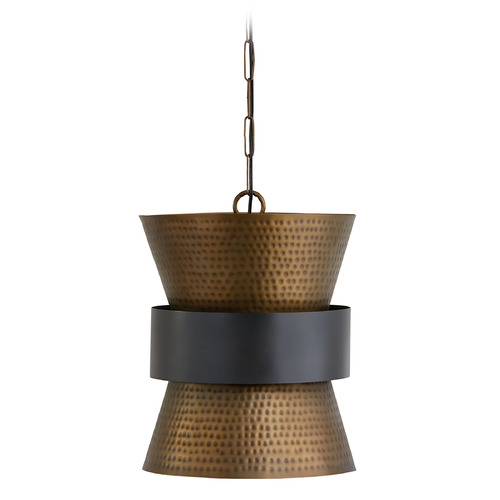 Capital Lighting 13-Inch Wide Hourglass Pendant in Brass & Zinc by Capital Lighting 330416PZ