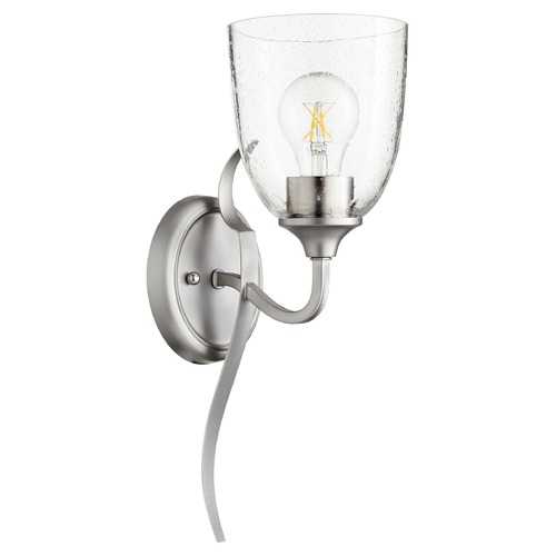 Jardin Satin Nickel Sconce by Quorum Lighting