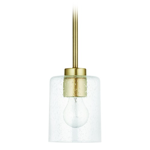 Greyson 4.75-Inch Mini Pendant in Aged Brass by HomePlace by Capital Lighting