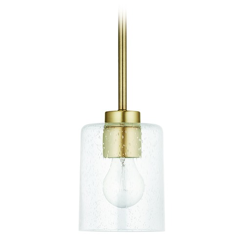 HomePlace by Capital Lighting Greyson 4.75-Inch Mini Pendant in Aged Brass by HomePlace by Capital Lighting 328511AD-449