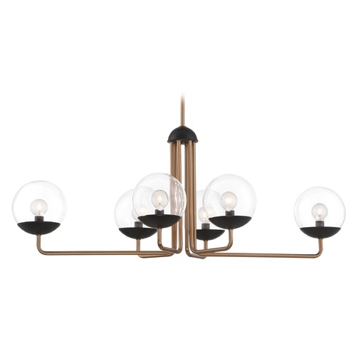 George Kovacs Lighting Outer Limits Painted Bronze & Natural Brushed Brass Linear Light by George Kovacs P1506-416