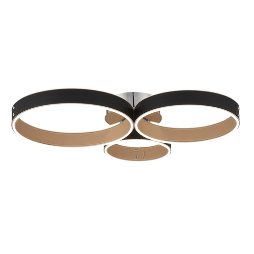 Verdura LED Leather Flush Mount in Black by Eurofase Lighting