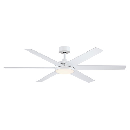 Brawn Matte White LED Ceiling Fan with Light by Fanimation Fans