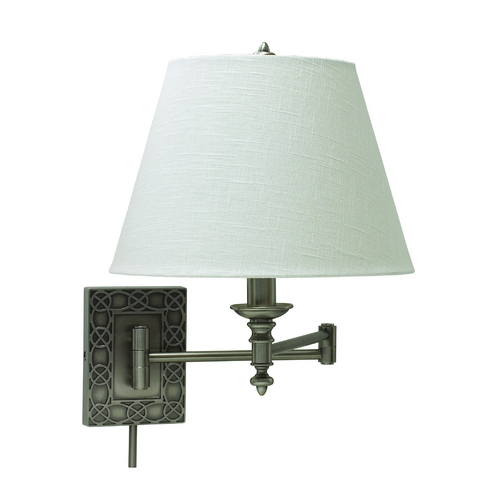 Swing-Arm Lamp in Antique Silver by House of Troy Lighting