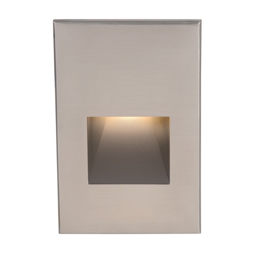 Brushed Nickel LED Recessed Step Light with White LED by WAC Lighting