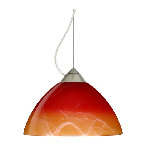 Besa Lighting Tessa Satin Nickel LED Pendant Light