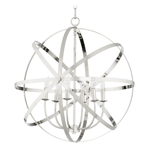 Quorum Lighting Celeste Polished Nickel Pendant by Quorum Lighting 6009-6-62