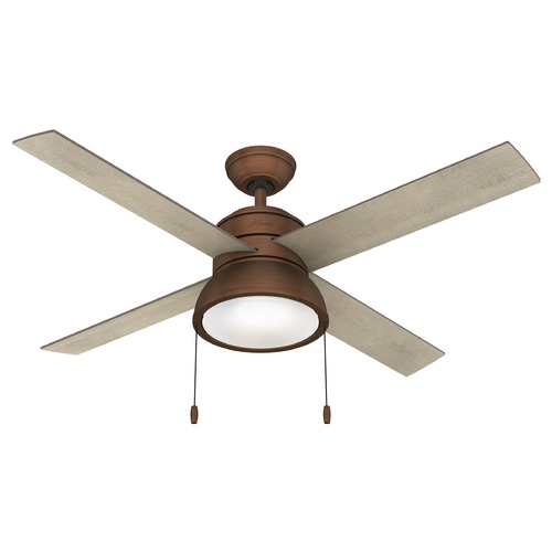 Hunter Fan Company Loki Weathered Copper LED Ceiling Fan by Hunter Fan Company 51036