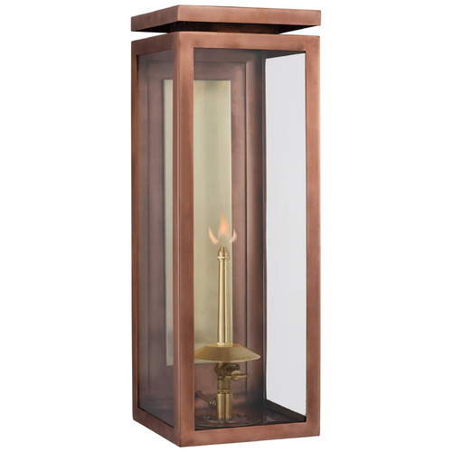 Visual Comfort Signature Collection Chapman & Myers Fresno Gas Wall Lantern in Copper by VC Signature CHO2550SCCG
