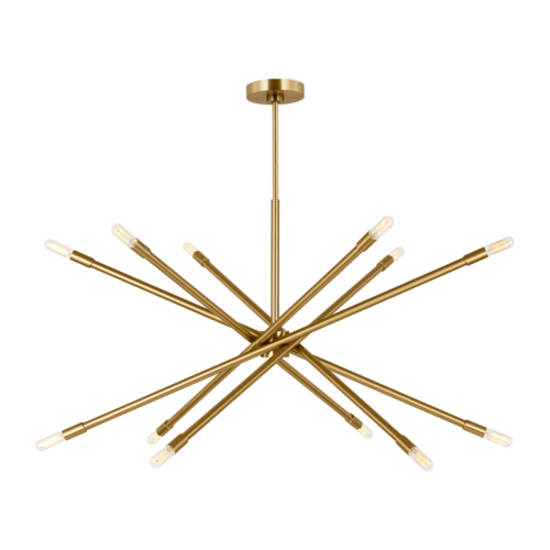 Eastyn 42-Inch Chandelier in Burnished Brass by Visual Comfort Studio