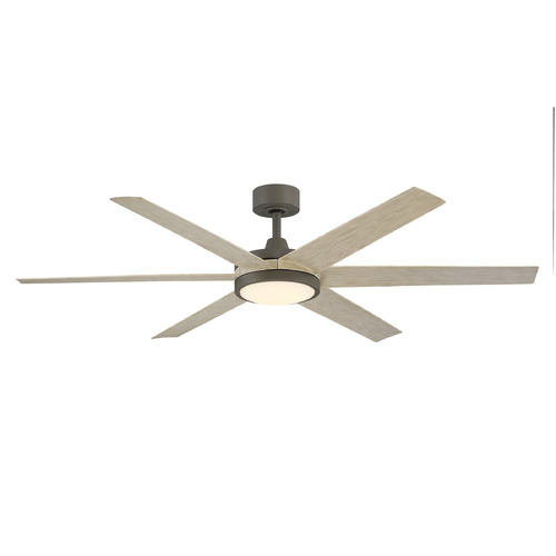 Fanimation Fans Brawn Antique Graphite LED Ceiling Fan with Light by Fanimation Fans FPD6605AGP