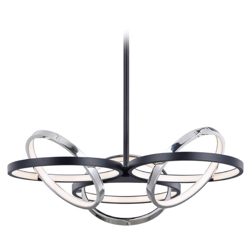 ET2 Lighting Et2 Gyro Ii Black & Polished Chrome LED Pendant Light E24787-BKPC