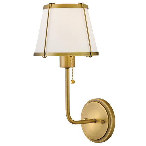 Clarke Lacquered Dark Brass LED Switched Sconce by Hinkley Lighting