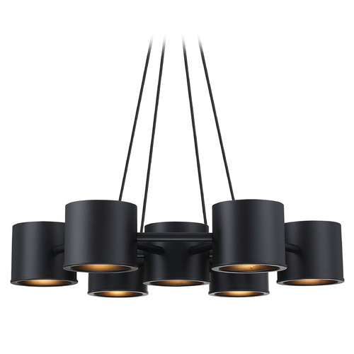 Designers Fountain Lighting Designers Fountain Fleur Oasis Matte Black Chandelier D353C-7CH-MB