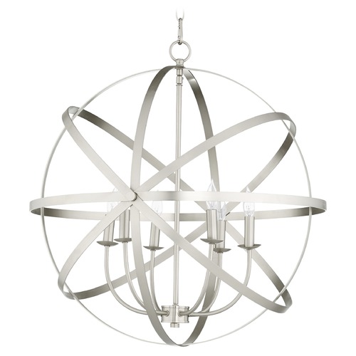 Quorum Lighting Celeste Satin Nickel Pendant by Quorum Lighting 6009-6-65