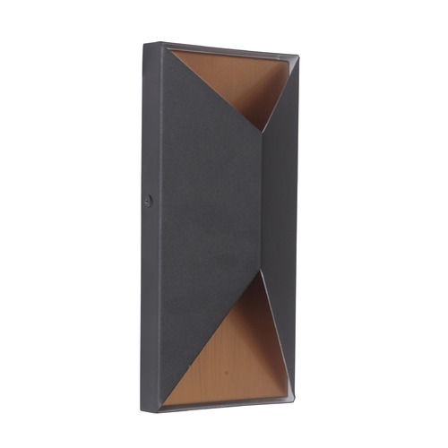 Peak Matte Black / Satin Brass LED Outdoor Wall Light by Craftmade Lighting