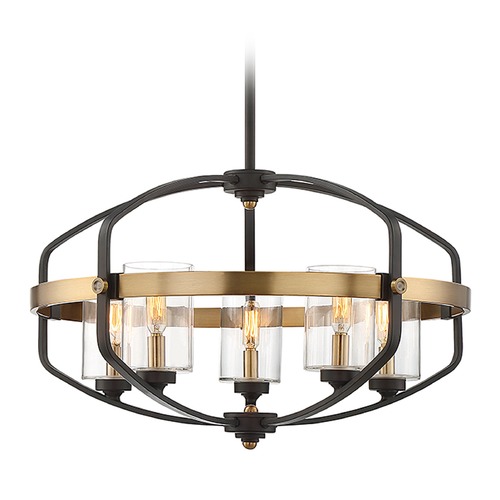 Savoy House Kirkland English Bronze & Brass Pendant by Savoy House 7-8041-5-79