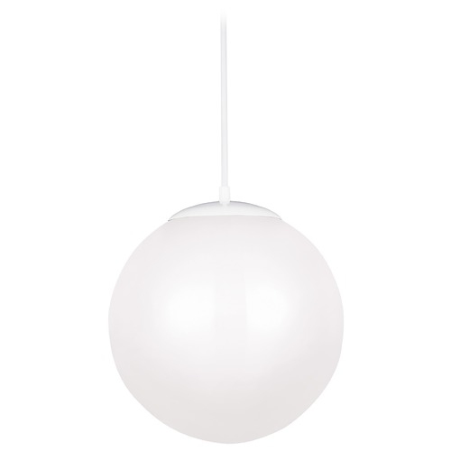 Visual Comfort Studio Collection Leo Hanging Globe White LED Pendant by Visual Comfort Studio 602493S-15