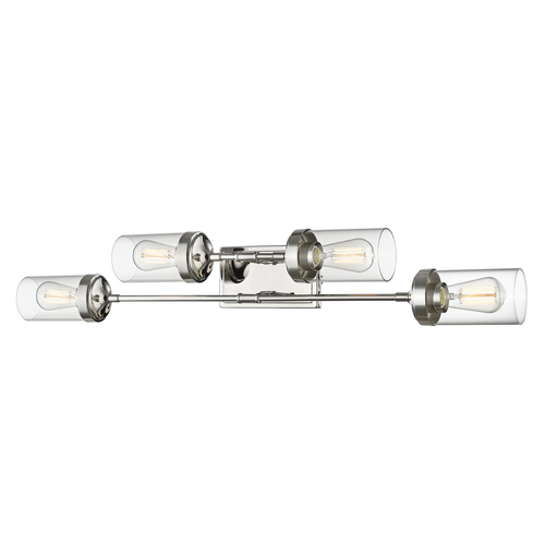 Z-Lite Calliope Polished Nickel Bathroom Light by Z-Lite 617-4V-PN