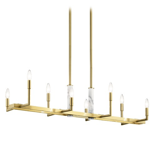 Kichler Lighting Laurent 46-Inch Champagne Gold Linear Chandelier by Kichler Lighting 52054CG