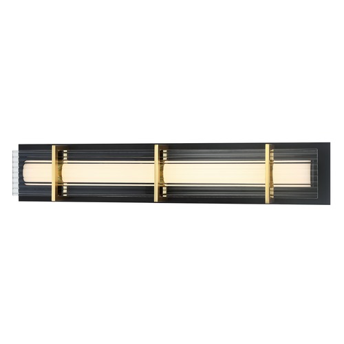 Midnight Gold Sand Coal & Honey Gold LED Bathroom Light by George Kovacs