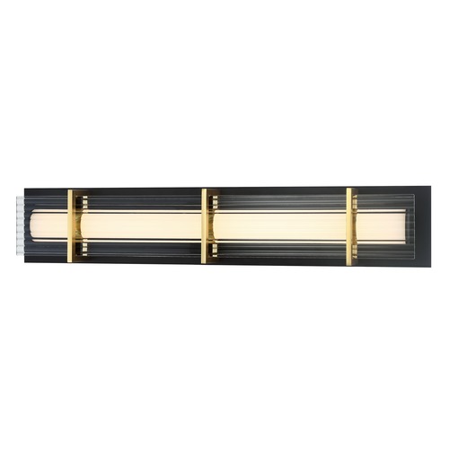 George Kovacs Lighting Midnight Gold Sand Coal & Honey Gold LED Bathroom Light by George Kovacs P1513-707-L