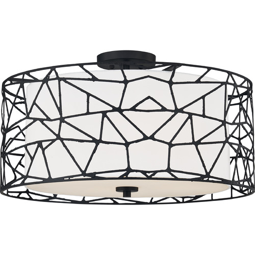 Quoizel Lighting Newcastle 23.50-Inch Semi-Flush in Matte Black by Quoizel Lighting QSF5274MBK