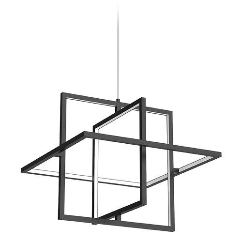 Mondrian 19.375-Inch Wide Adjustable LED Pendant in Black by Kuzco Lighting