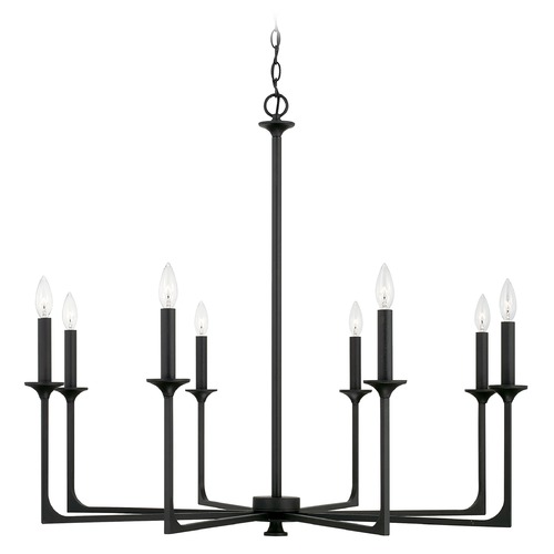 HomePlace by Capital Lighting Clint 37.75-Inch Chandelier in Black Iron by HomePlace by Capital Lighting 437381BI