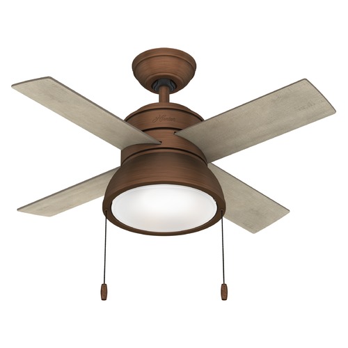 Hunter Fan Company Loki Weathered Copper LED Ceiling Fan by Hunter Fan Company 51042