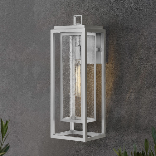 Republic 20-Inch Satin Nickel LED Outdoor Wall Light by Hinkley Lighting