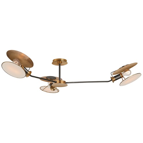 Thomas OBrien Osiris Semi-Flush in Bronze & Brass by Visual Comfort Signature