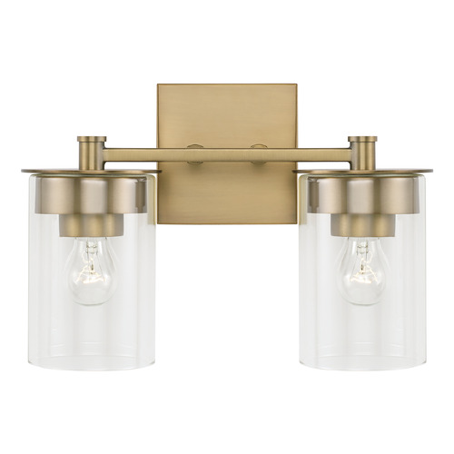 HomePlace by Capital Lighting Mason 13.75-Inch Vanity Light in Aged Brass by HomePlace Lighting 146821AD-532