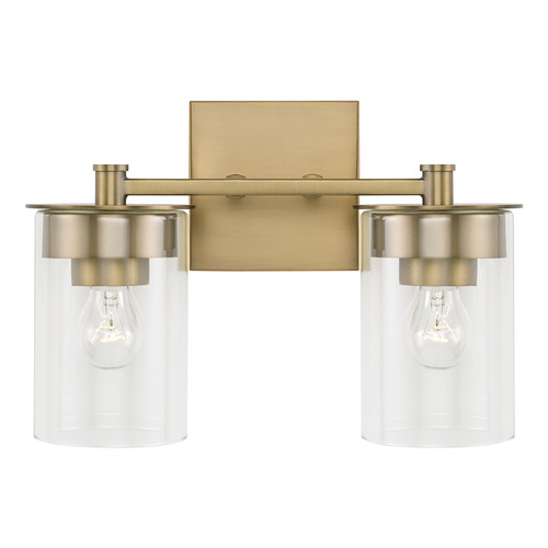 Mason 13.75-Inch Vanity Light in Aged Brass by HomePlace Lighting