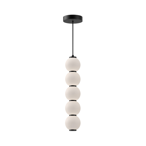 Alora Lighting Bijou Matte Black LED Pendant Light with Globe Shade