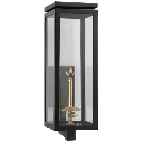 Visual Comfort Signature Collection Chapman & Myers Fresno Gas Wall Lantern in Black by VC Signature CHO2560BLKCG