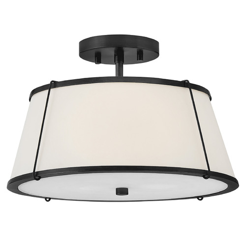 Clarke Black LED Semi-Flushmount Light by Hinkley Lighting