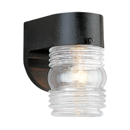 6-Inch Outdoor Wall Light in Black by Generation Lighting