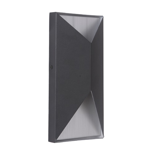 Peak Matte Black / Brushed Aluminum LED Outdoor Wall Light by Craftmade Lighting