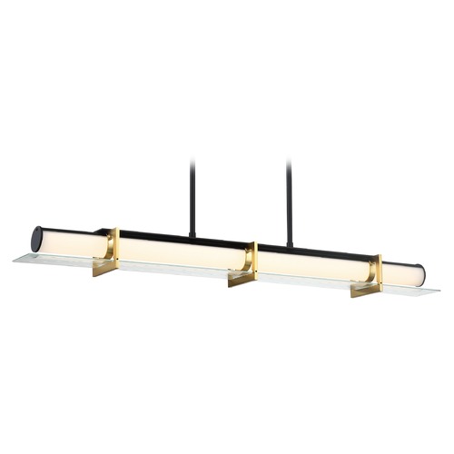 Midnight Gold Sand Coal & Honey Gold LED Linear Light by George Kovacs